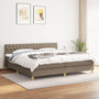 Voir la diapositive 1 : VIDAXL Sommier a lattes de lit avec matelas Taupe 200x200 cm Tissu