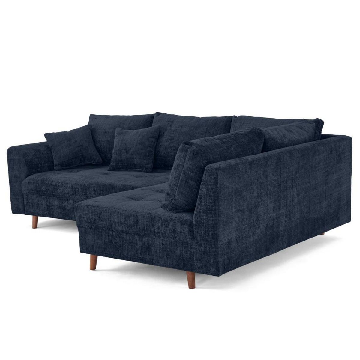 LISA DESIGN Rune - canapé d'angle droit 4 places en velours texturé