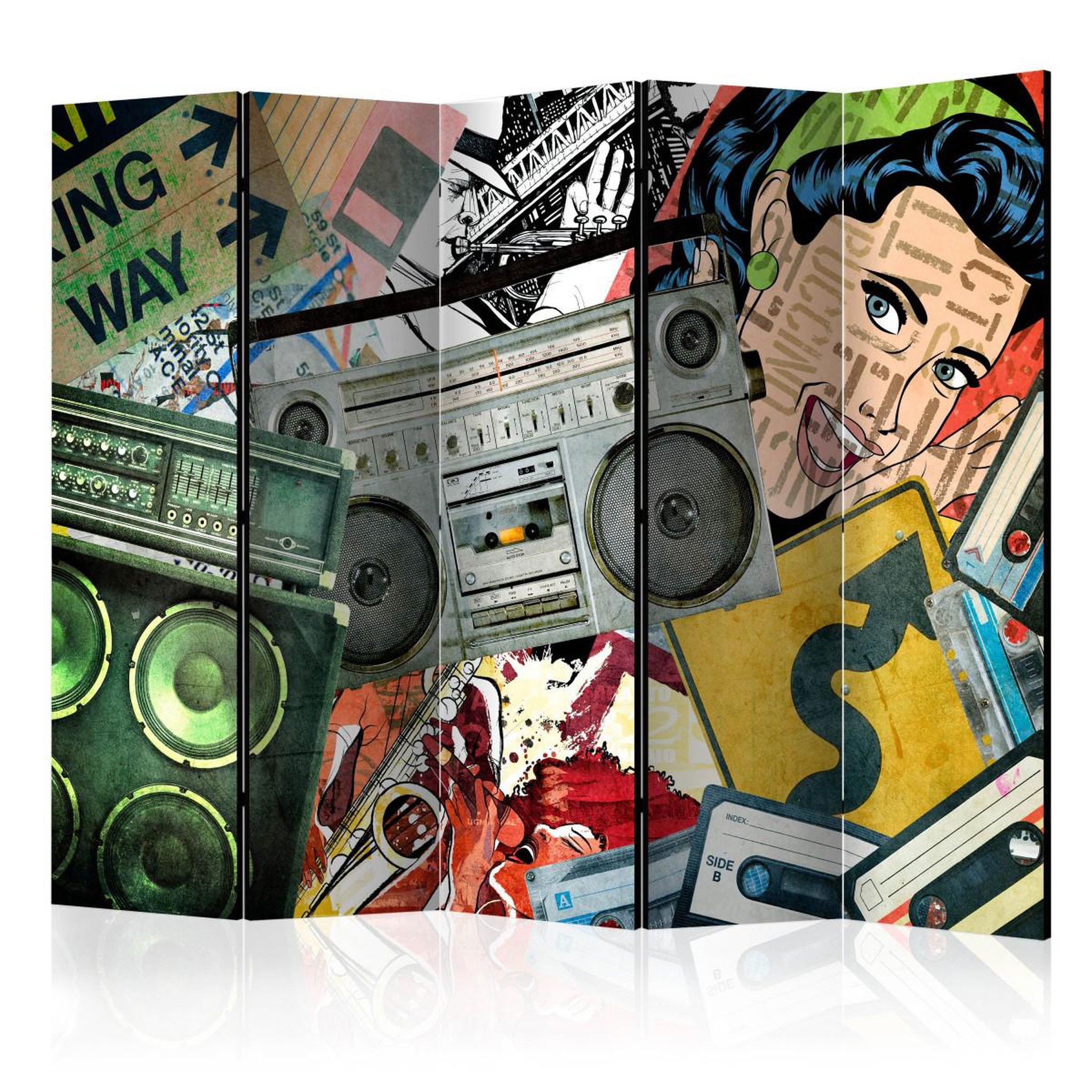 Paris Prix Paravent 5 volets  graffiti girl  172x225cm