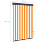 Voir la diapositive 6 : VIDAXL Store roulant d'exterieur 120x250 cm Blanc et orange