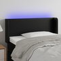 Voir la diapositive 1 : VIDAXL Tete de lit a LED Noir 93x16x78/88 cm Similicuir