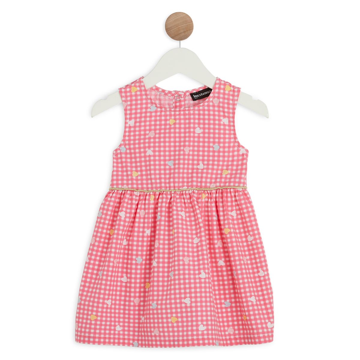 INEXTENSO Robe coeurs en coton bébé fille