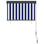 Voir la diapositive 4 : VIDAXL Store roulant d'exterieur 100x250 cm Bleu et blanc