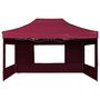 Voir la diapositive 4 : VIDAXL Tente de reception pliable et parois Aluminium 4,5x3 m Bordeaux