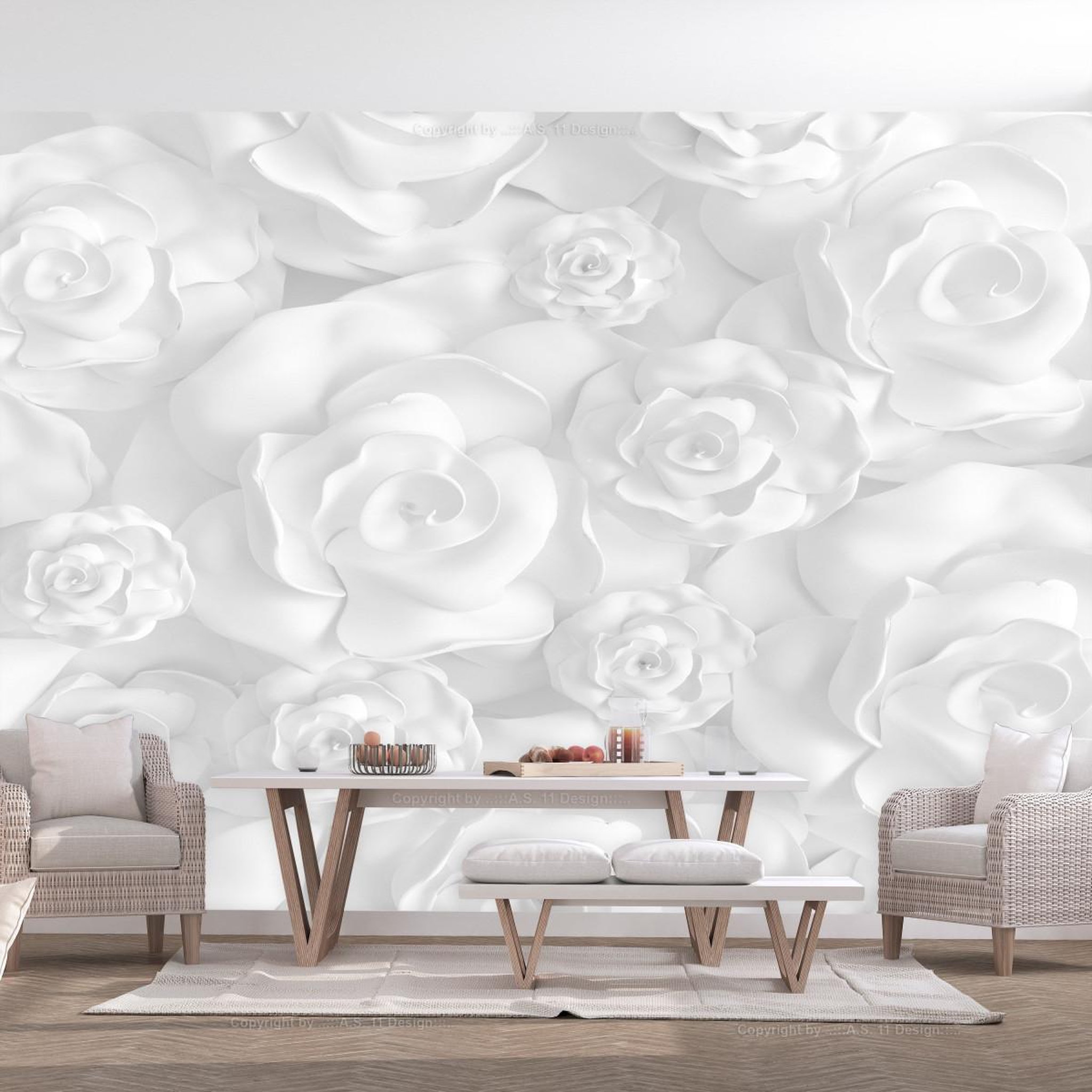 Paris Prix Papier peint  plaster flowers. Coloris disponibles : Multicolore