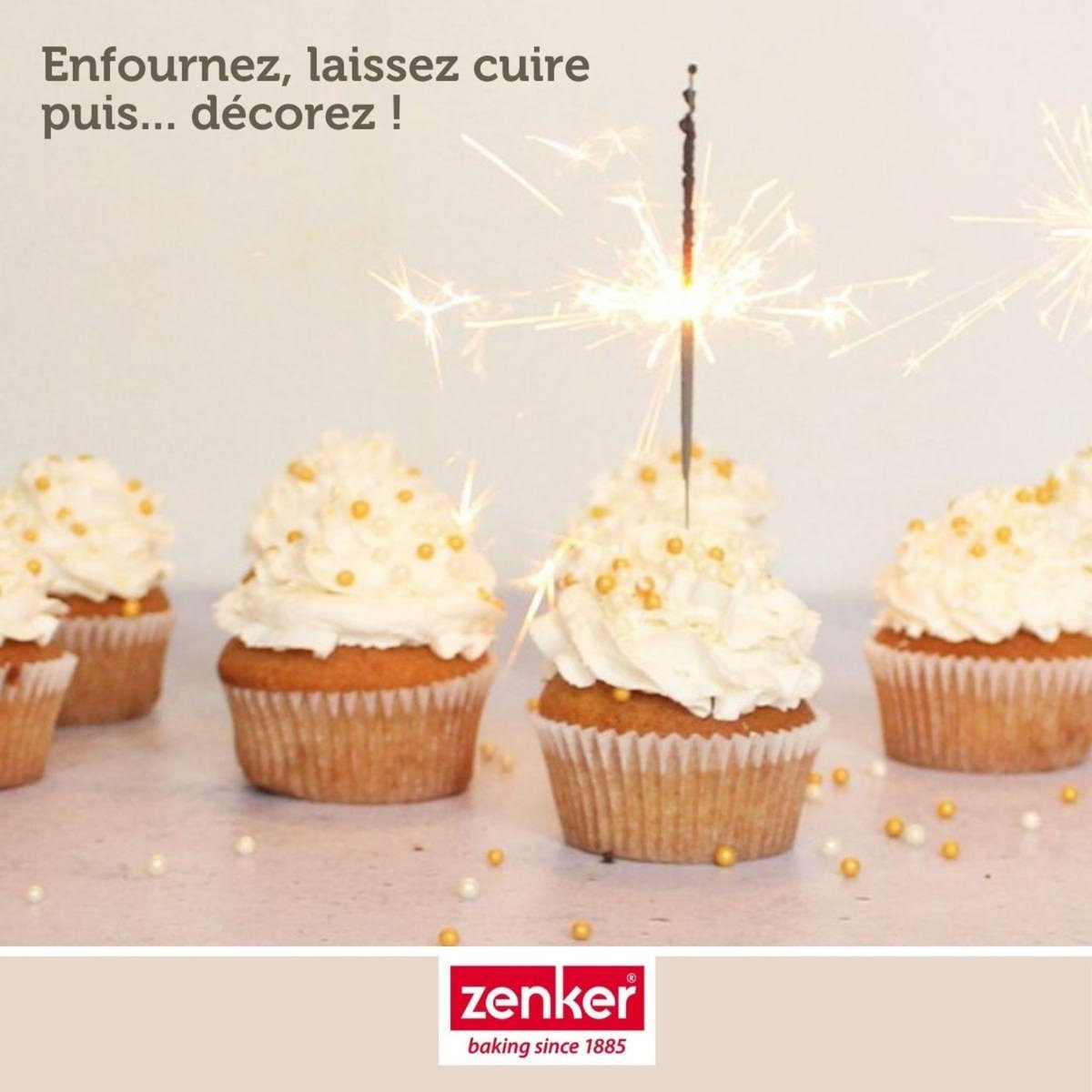 ZENKER Lot de 100 moules à muffin en papier 7 cm Zenker Smart Pastry