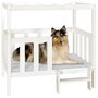 Voir la diapositive 4 : VIDAXL Lit pour chien Blanc 105,5x83,5x100 cm Bois de pin solide
