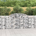 VIDAXL Panier de gabions arque 300x30x100/120 cm Fer galvanise