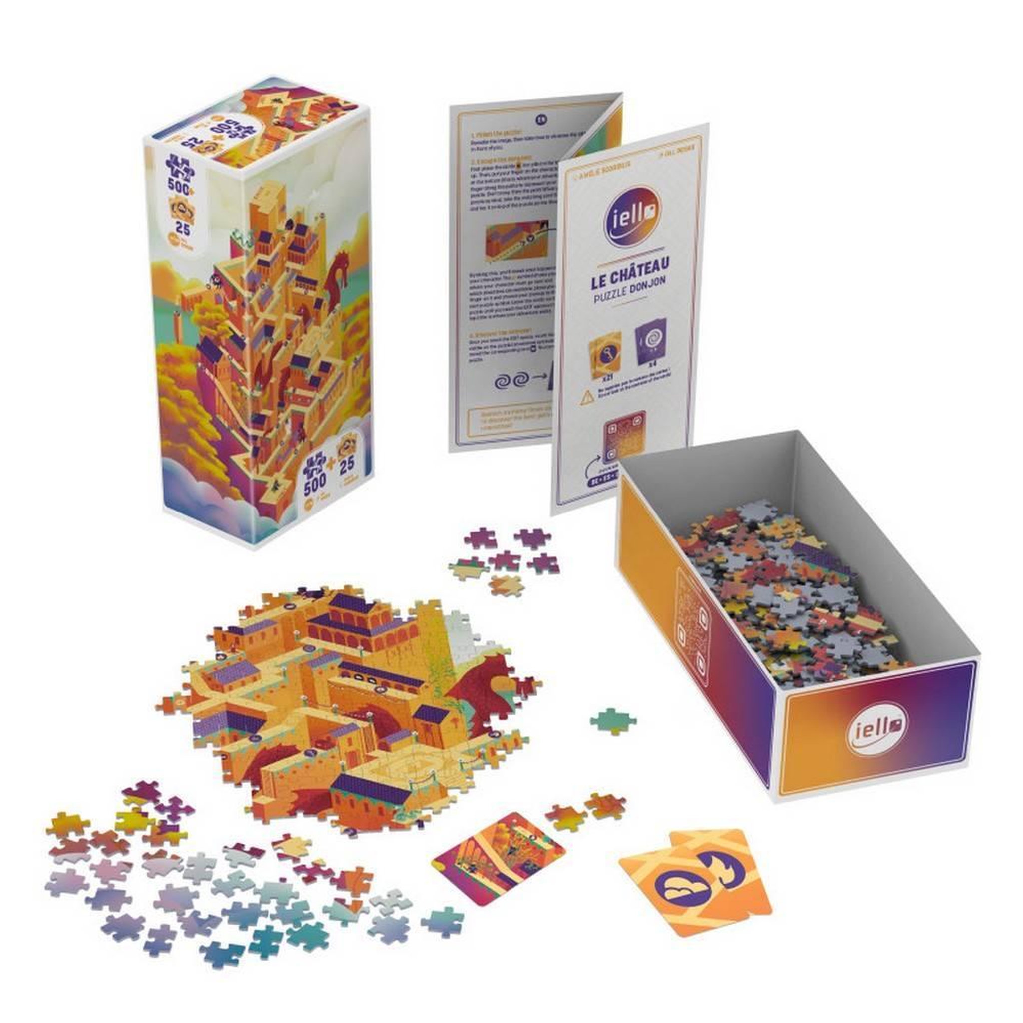 Voir la diapositive 3 : Iello Puzzle 500 pièces Iello Play Château