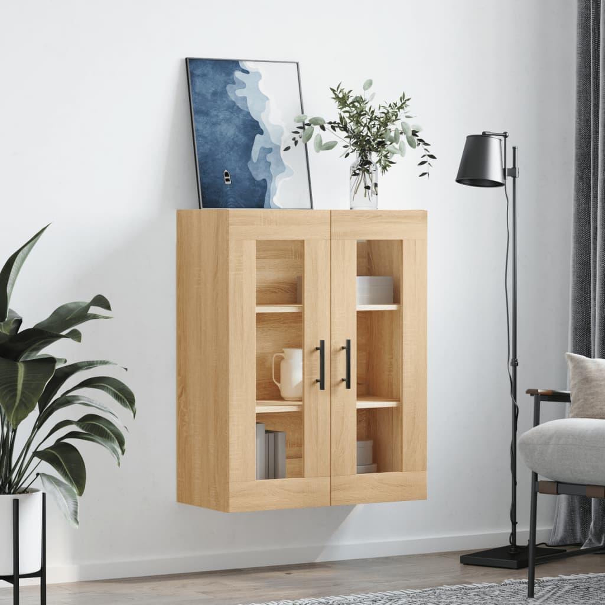 Voir la diapositive 3 : VIDAXL Armoire murale chene sonoma 69,5x34x90 cm