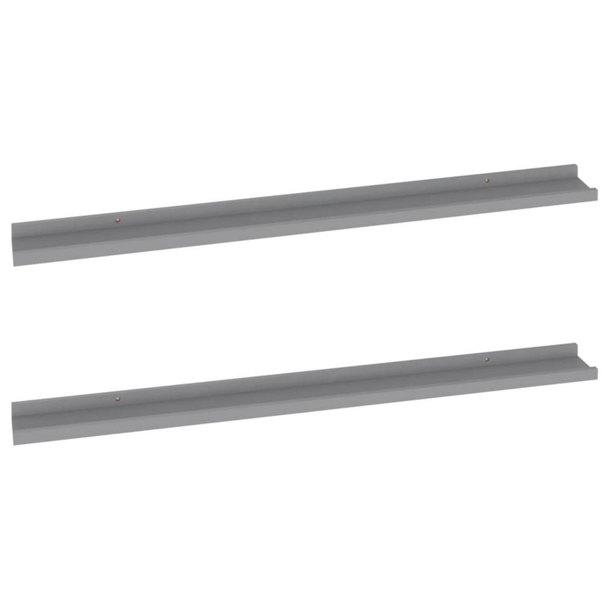 VIDAXL Etageres murales 2 pcs Gris 100x9x3 cm
