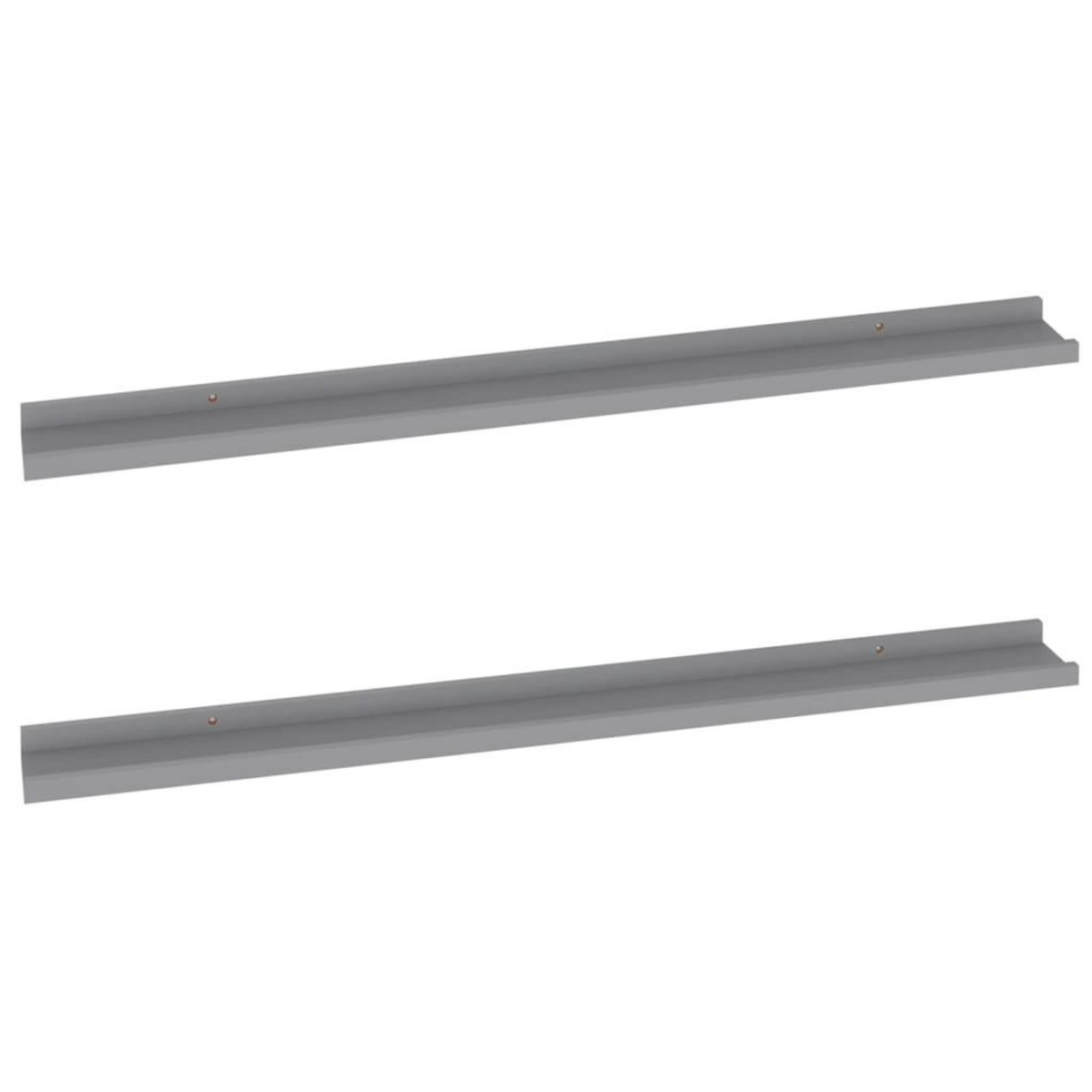 VIDAXL Etageres murales 2 pcs Gris 100x9x3 cm