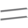 Voir la diapositive 2 : VIDAXL Etageres murales 2 pcs Gris 100x9x3 cm