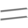 Voir la diapositive 2 : VIDAXL Etageres murales 2 pcs Gris 100x9x3 cm