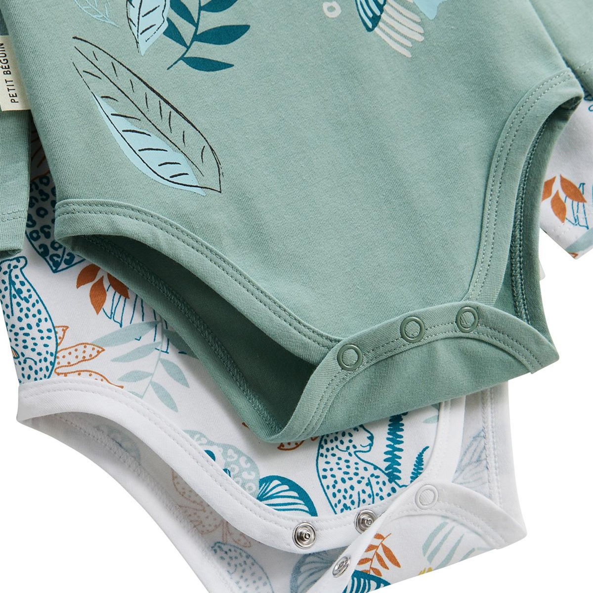 Petit Béguin Lot de 2 bodies bébé manches longues Roméo