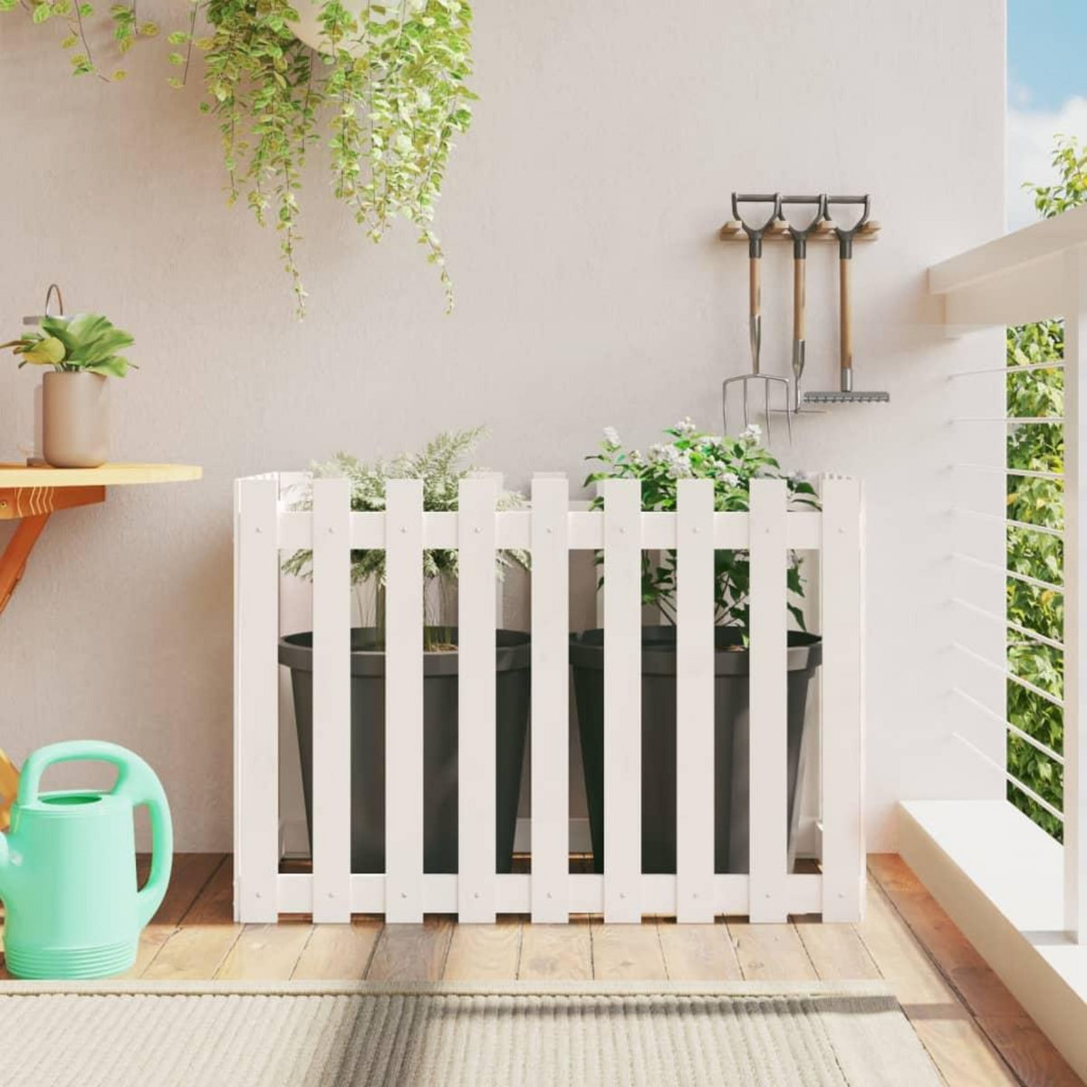 VIDAXL Lit sureleve de jardin design de cloture 100x50x70cm pin massif
