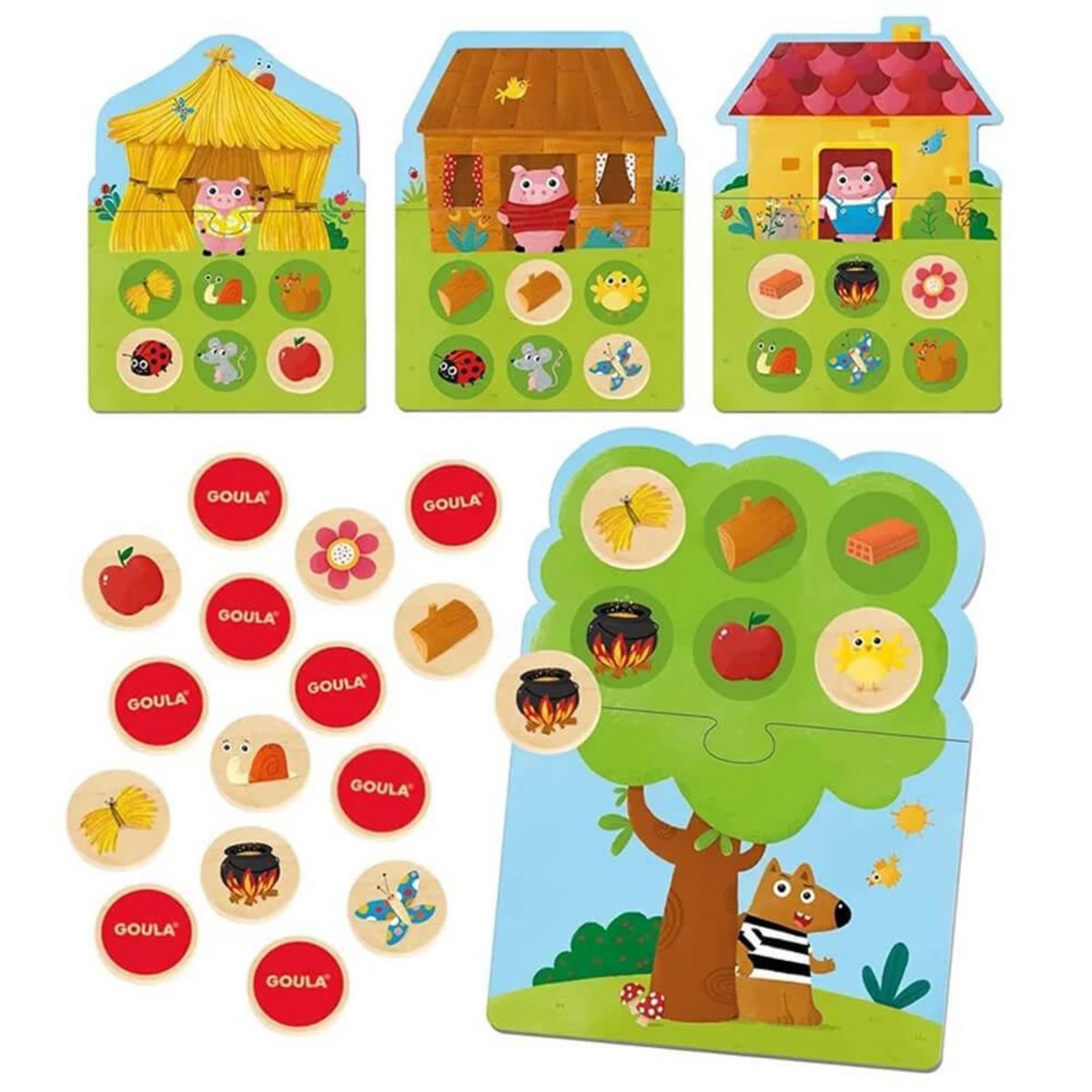 Goula Memo et loto les 3 petits cochons