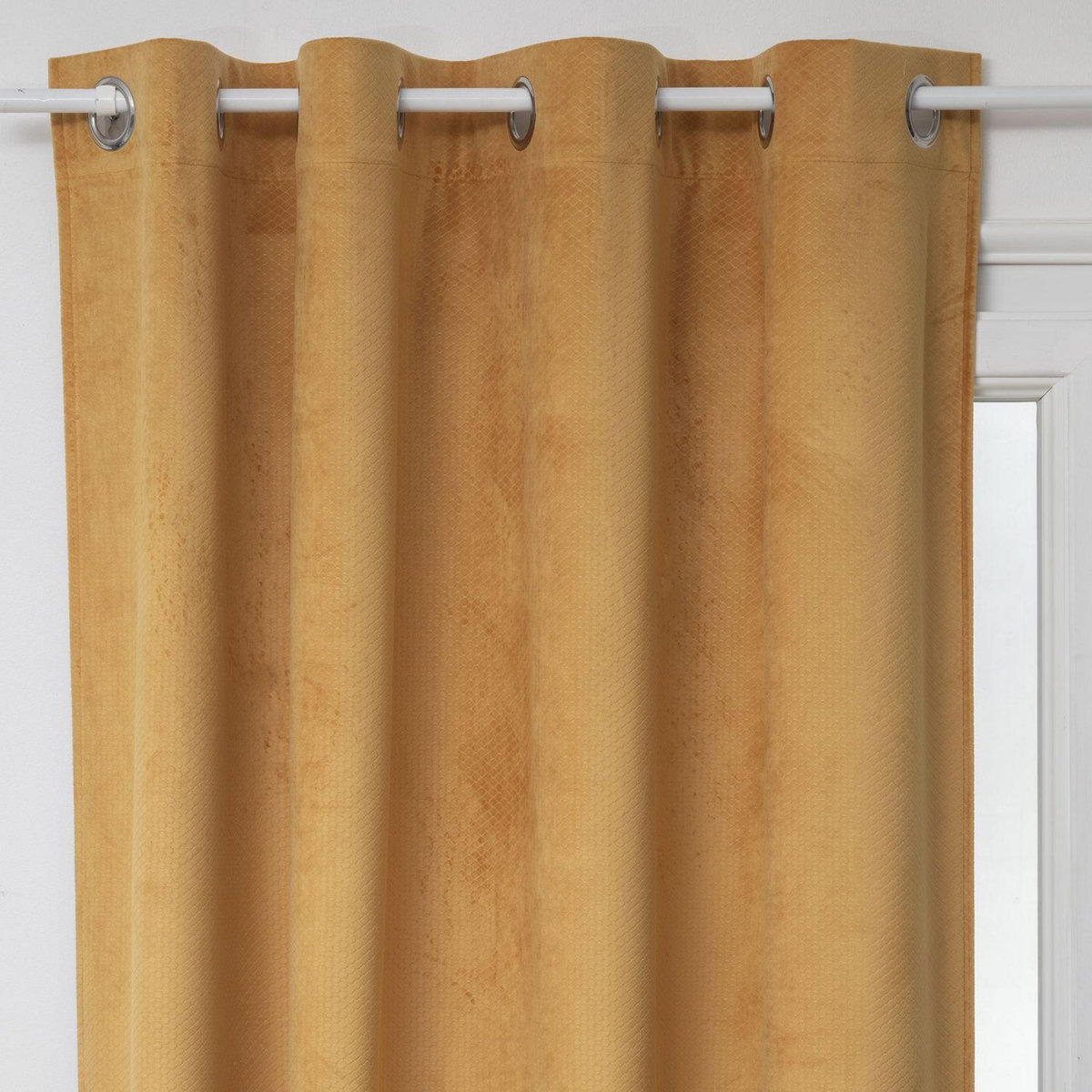 ATMOSPHERA Rideau de salon occultant 8 œillets modèle Otto - 140 x 260 cm - Ocre