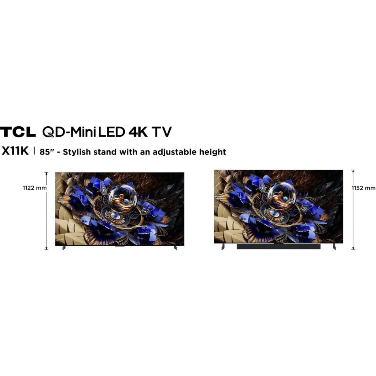 TCL TV Mini Led 85X11K 2025-85 pouces (215cm)