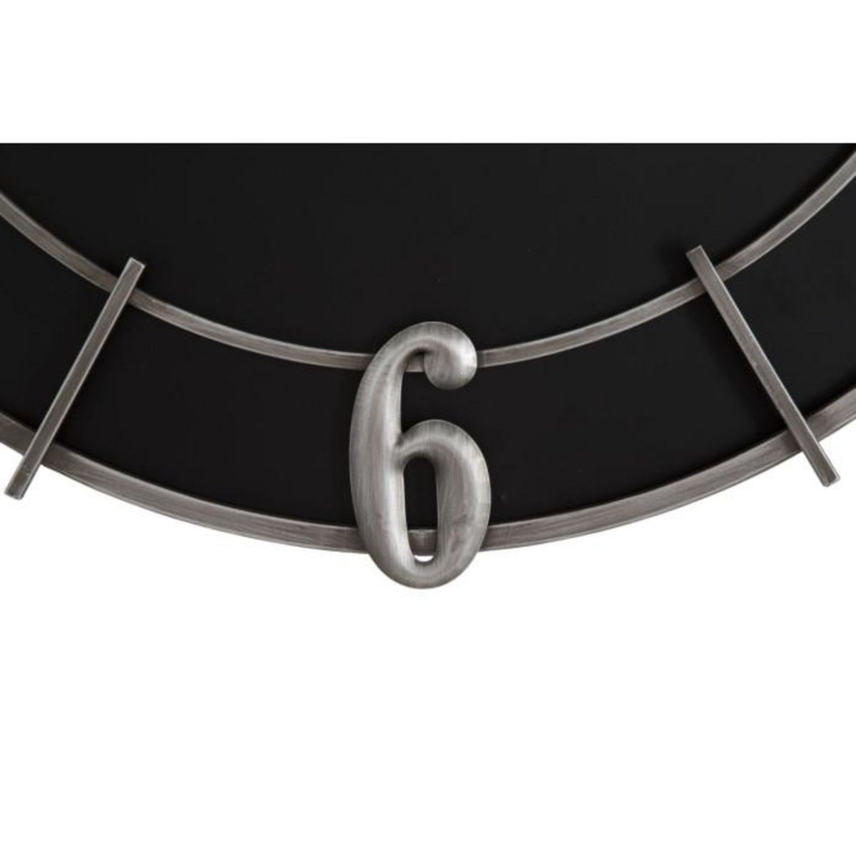 Paris Prix Horloge Murale en Métal  Silver Glam  60cm Noir