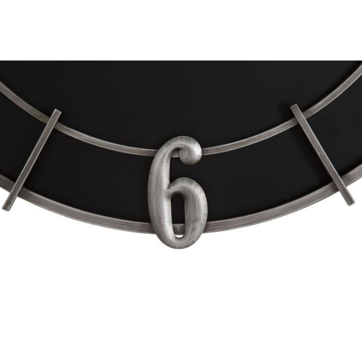 Paris Prix Horloge Murale en Métal  Silver Glam  60cm Noir
