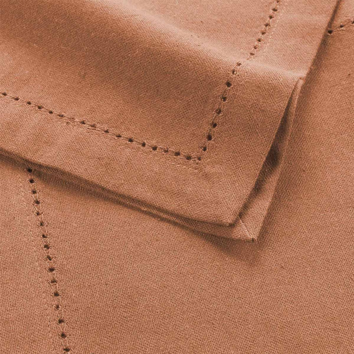 Paris Prix Lot de 3 Serviettes de Table  Charline  40x40cm Mocha