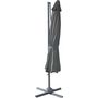 Voir la diapositive 4 : GARDENSTAR Parasol aluminium déporté gris bleuté rond  3,5M