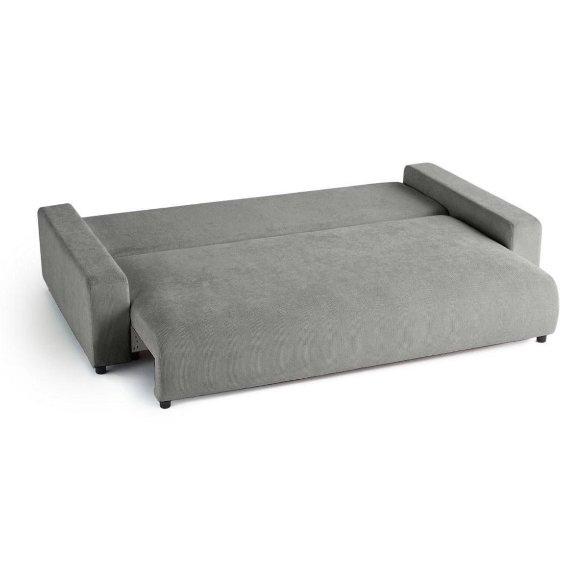 LISA DESIGN Pivoine - canapé droit 3 places - convertible avec coffre - en velours texturé