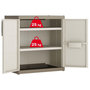 Voir la diapositive 2 : Keter Keter Armoire de rangement basse Excellence XL Beige et taupe 93 cm