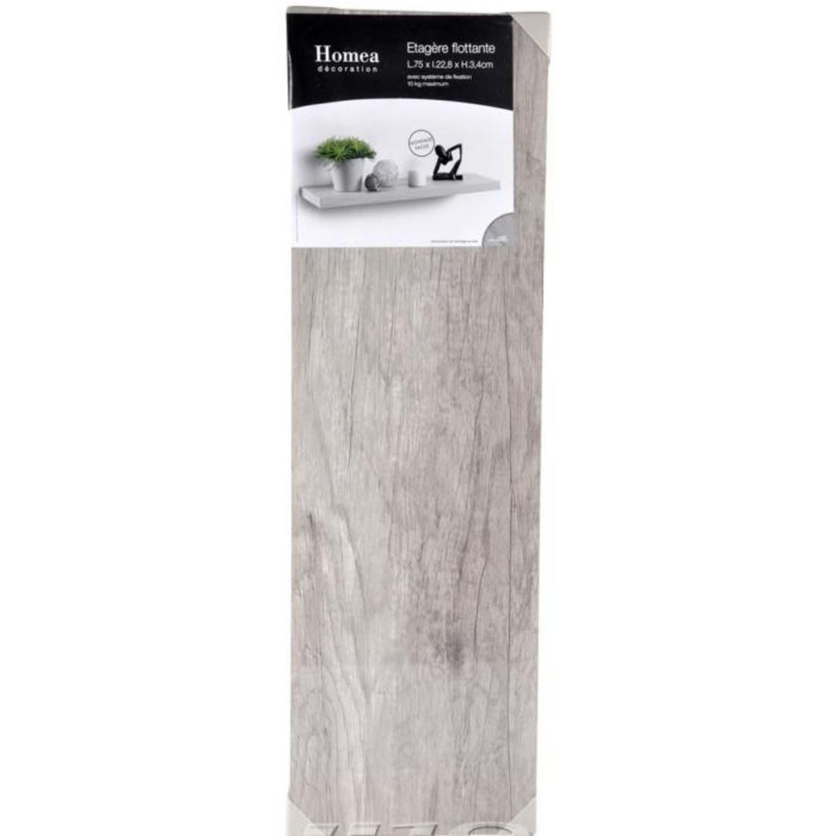 Paris Prix Étagère Murale Design  Flottante  75cm Chêne Blanchi