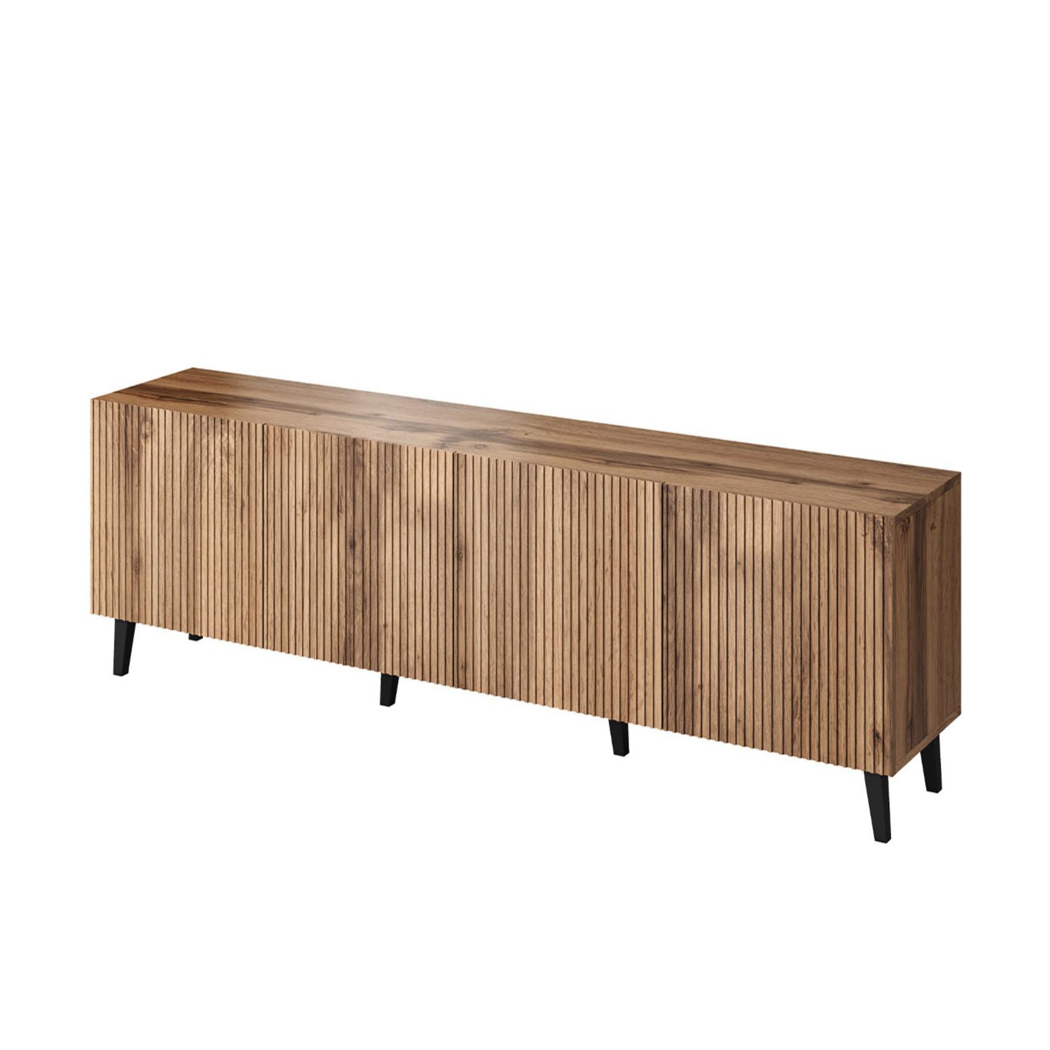 Voir la diapositive 1 : BEST MOBILIER Come - meuble tv - effet bois - 4 portes - 200 cm
