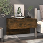Voir la diapositive 3 : VIDAXL Tables de chevet murales 2 pcs Chene fume
