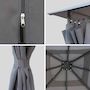Voir la diapositive 2 : SWEEEK Ensemble complet toile de toit et rideaux pour tonnelle 3x3m Elusa - toile de rechange pergola, toile de remplacement