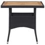 Voir la diapositive 3 : VIDAXL Ensemble a manger de jardin 5 pcs Noir Resine tressee et acacia
