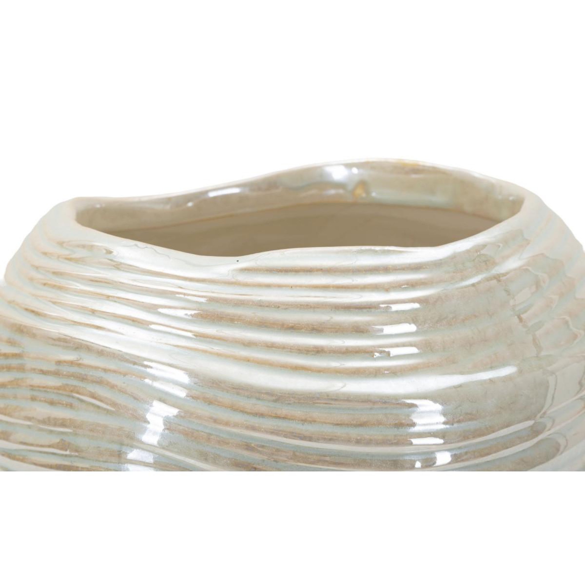 Voir la diapositive 3 : Paris Prix Vase rond en céramique  perly  22cm blanc