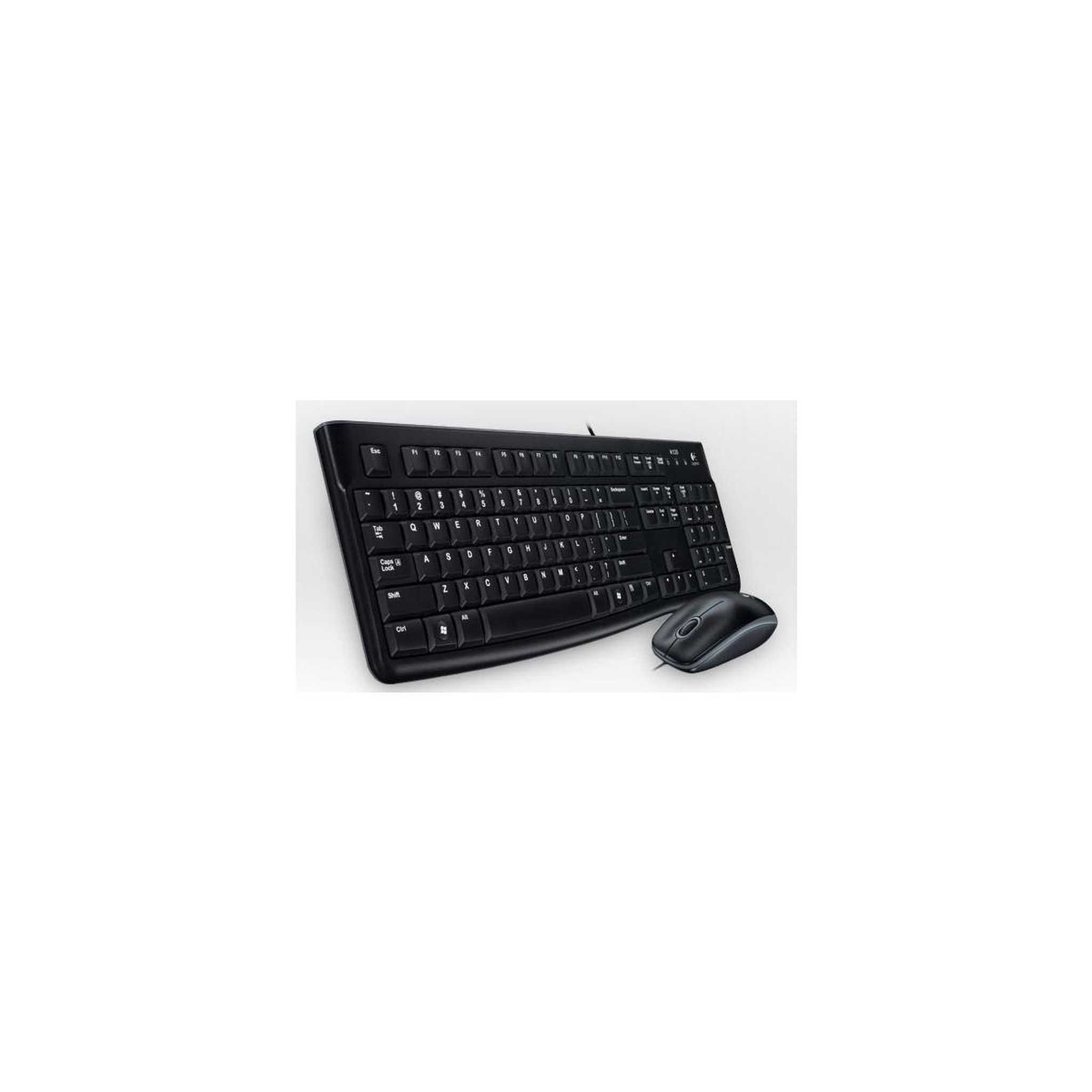 Voir la diapositive 3 : Logitech Logitech Desktop MK120 clavier Souris incluse USB QWERTY Portuguais Noir