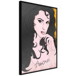 Paris Prix Affiche Murale Encadrée  Tumbling Curls. Coloris disponibles : Noir, Jaune