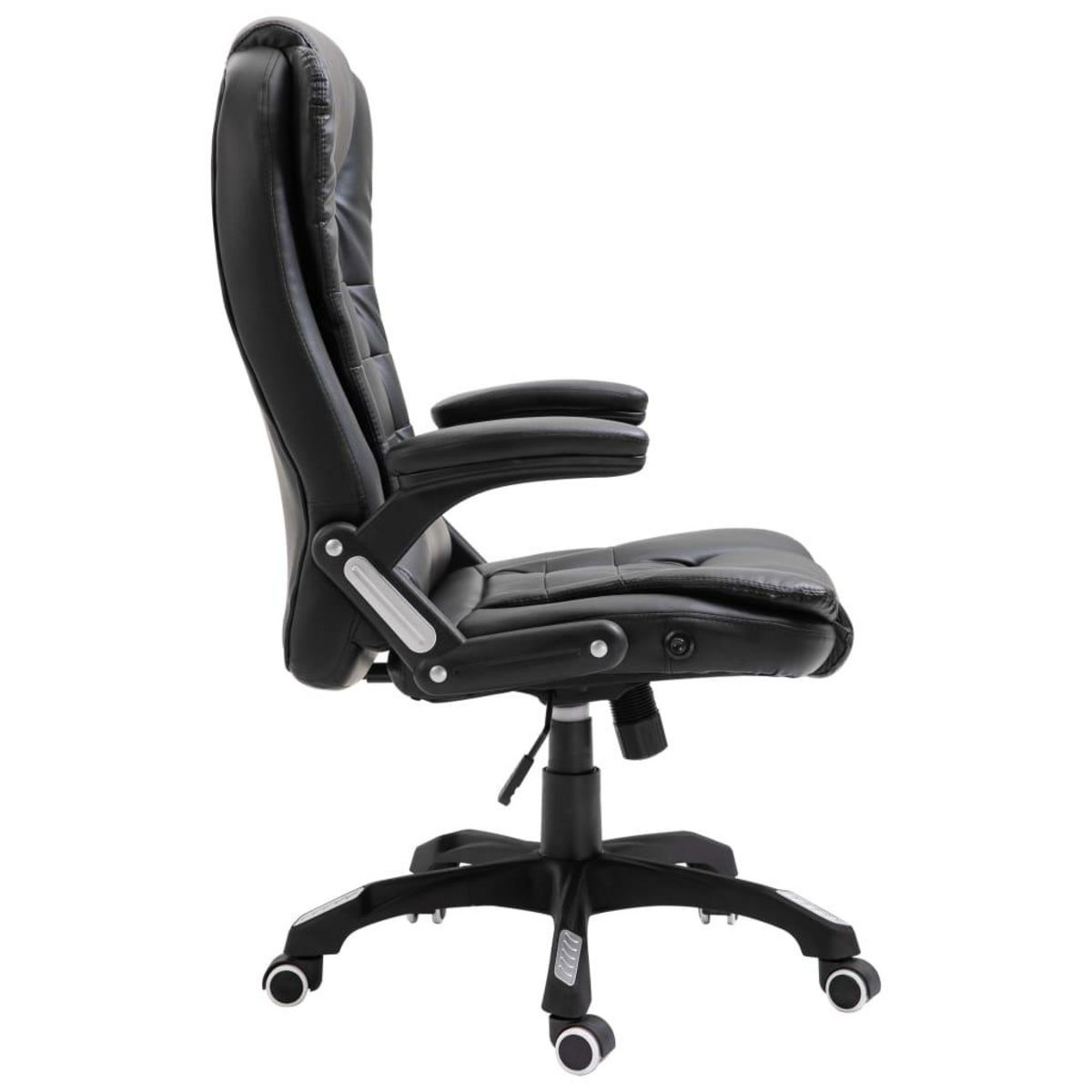 VIDAXL Chaise de bureau Noir Similicuir