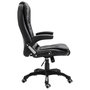 Voir la diapositive 4 : VIDAXL Chaise de bureau Noir Similicuir