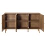 Voir la diapositive 2 : BEST MOBILIER Goto - buffet bas - effet bois et cannage - 3 portes - 140 cm