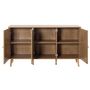 Voir la diapositive 2 : BEST MOBILIER Goto - buffet bas - effet bois et cannage - 140 cm
