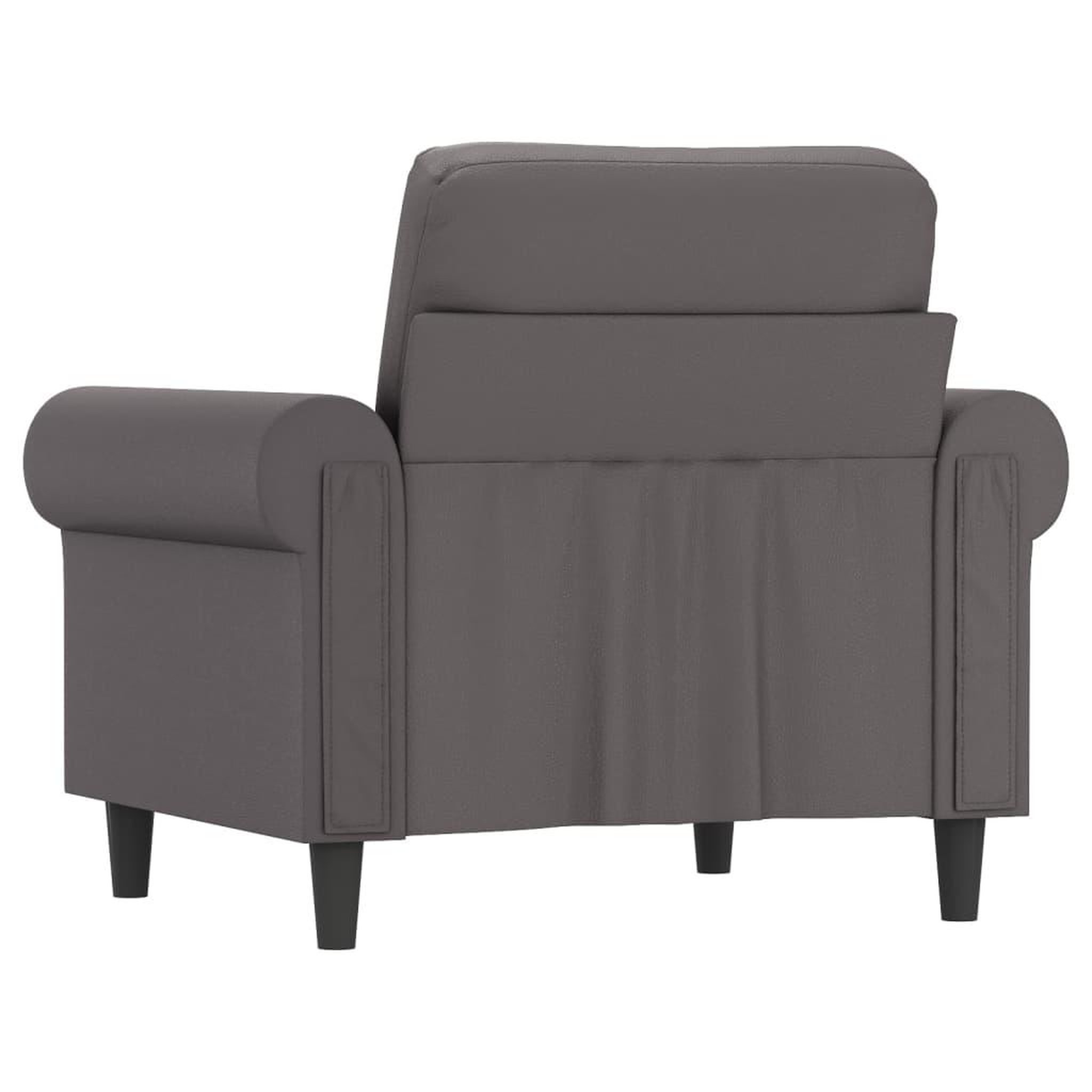 Voir la diapositive 5 : VIDAXL Fauteuil Gris 60 cm Similicuir