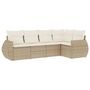 Voir la diapositive 2 : VIDAXL Salon de jardin avec coussins 5 pcs beige resine tressee