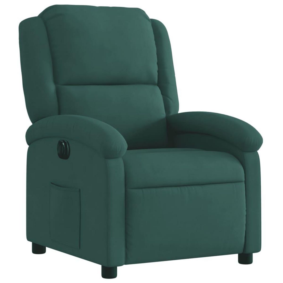 VIDAXL Fauteuil inclinable electrique vert fonce velours