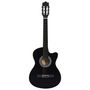 Voir la diapositive 2 : VIDAXL Guitare découpée classique occidentale avec 6 cordes Noir 38