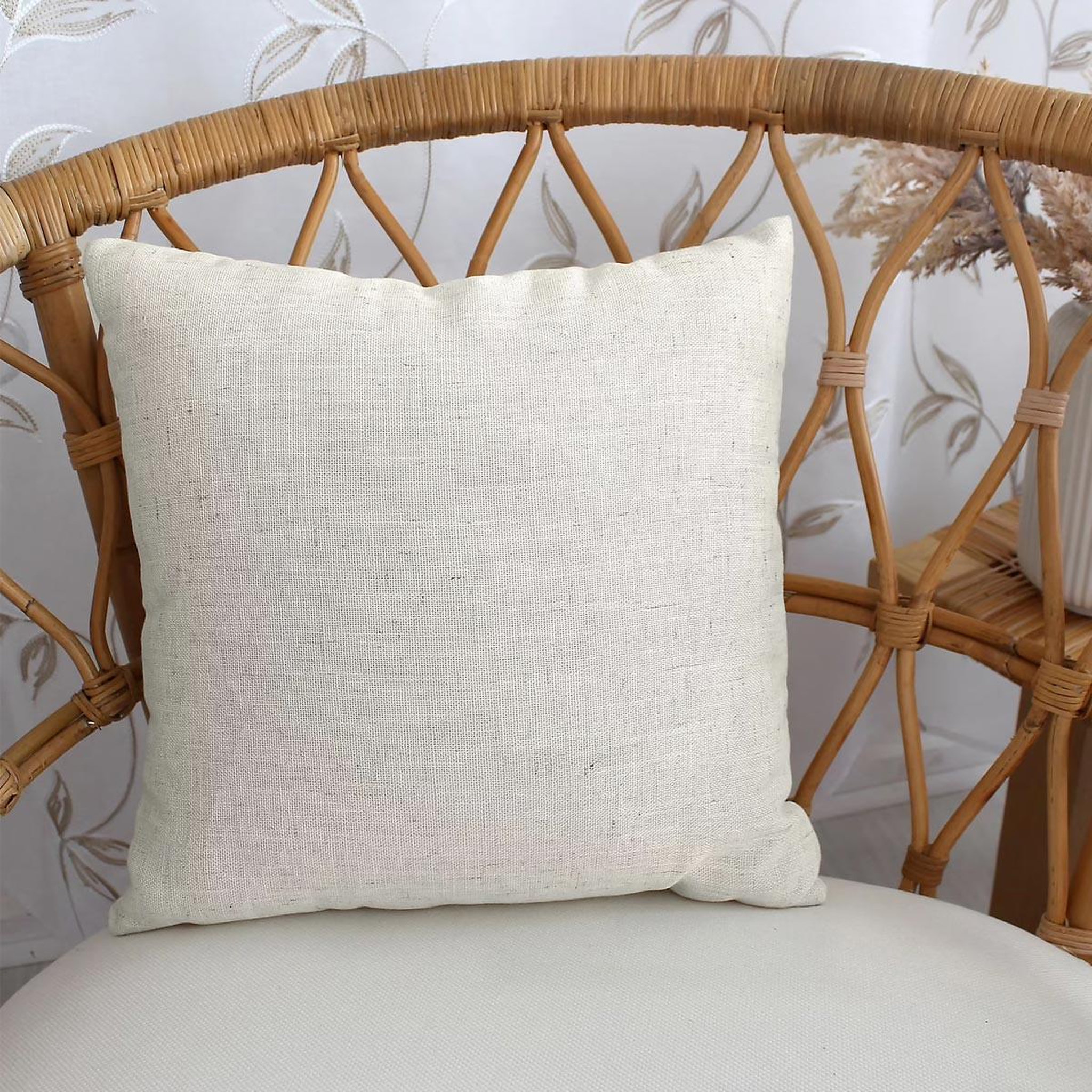 Voir la diapositive 3 : ENJOY HOME Coussin déco uni  natura  40x40cm écru