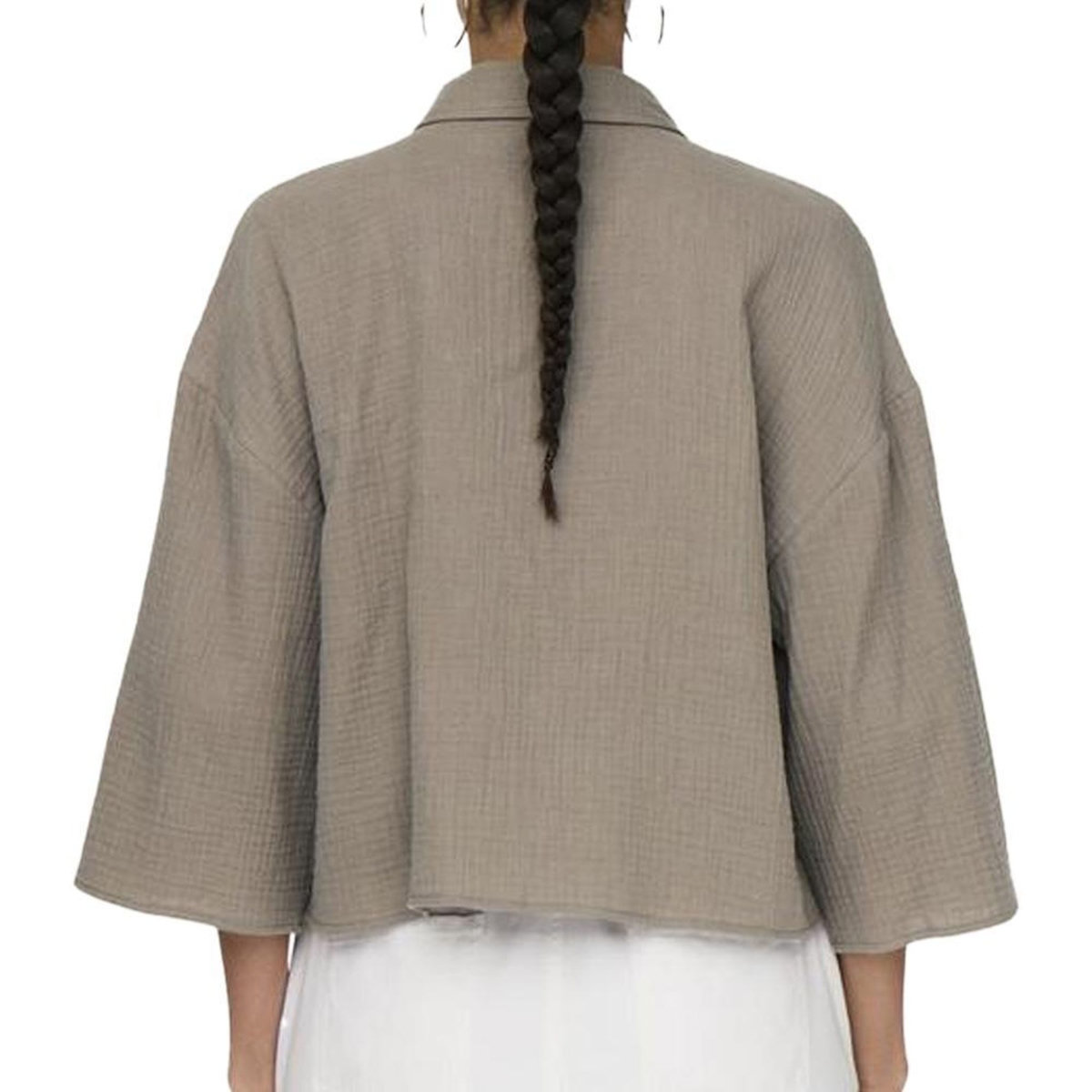JACQUELINE DE YONG Chemise Taupe Femme JDY Theis Life 3/4