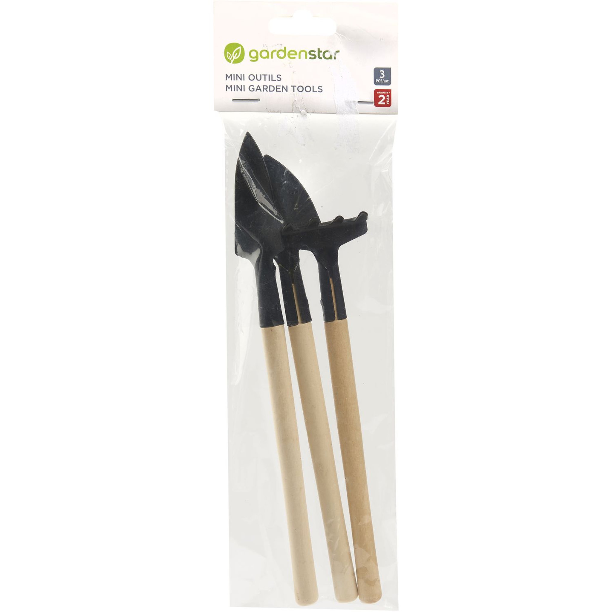 GARDENSTAR 3 mini outils de jardin pour enfant avec manche en bois