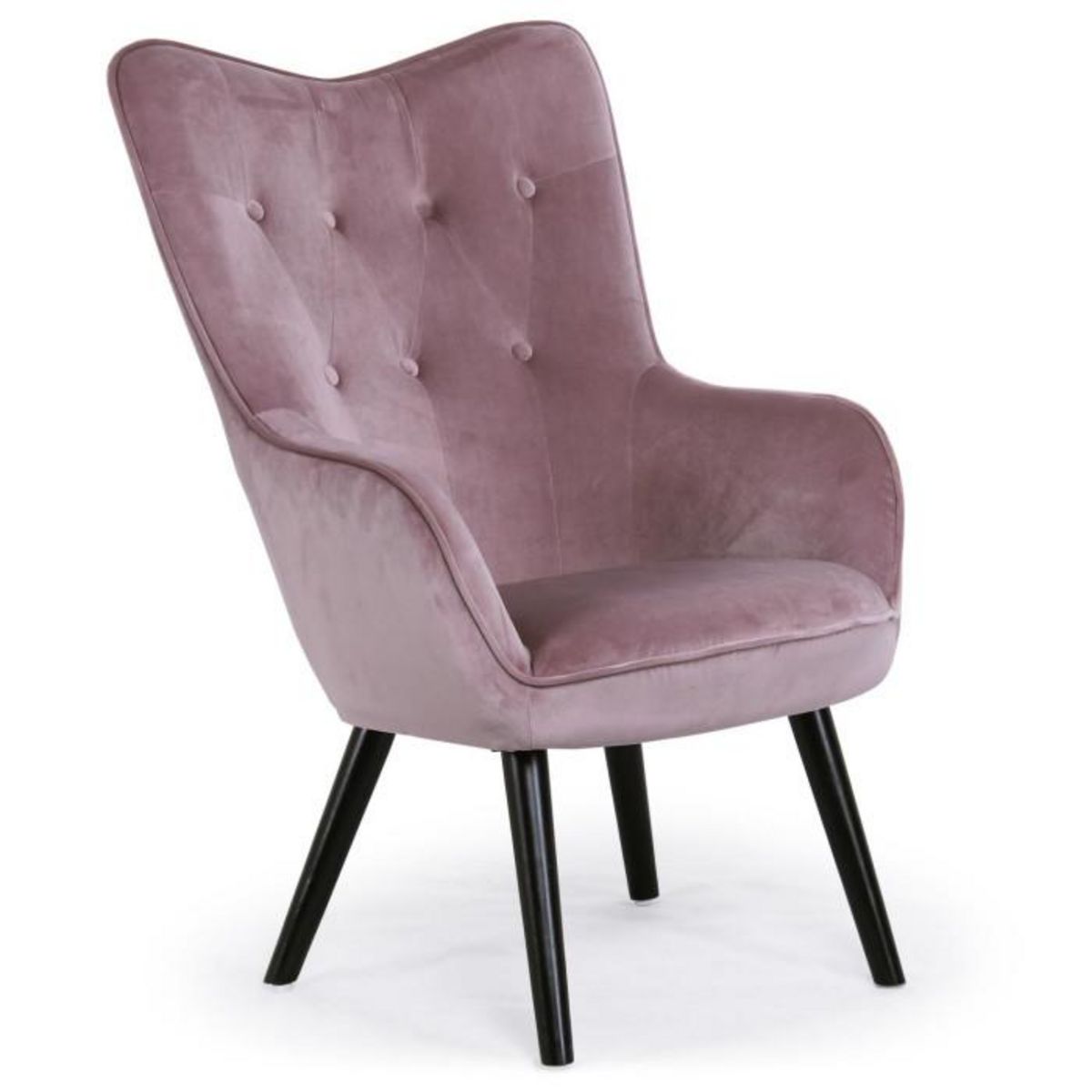 Paris Prix Fauteuil Scandinave Velours  Vianey  100cm Rose