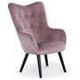 Voir la diapositive 1 : Paris Prix Fauteuil Scandinave Velours  Vianey  100cm Rose